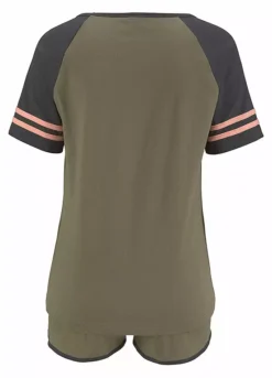 Arizona Sporty Stripe Short Pyjamas -Buffalo Fashion Shop Arizona Sporty Stripe Short Pyjamas48883028FRSC W01