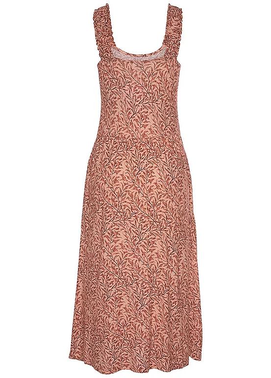 Beach Time All-Over Leaf Printed Jersey Dress 5 Beach Time All-Over Leaf Printed Jersey Dress - Image 3