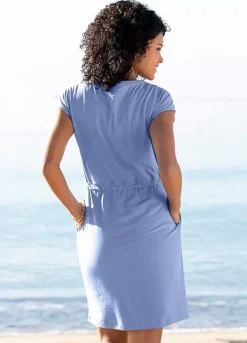 Beach Time Round Neck Jersey Dress 8 Beach Time Round Neck Jersey Dress -Buffalo Fashion Shop Beach Time Round Neck Jersey Dress85143339FRSP W01