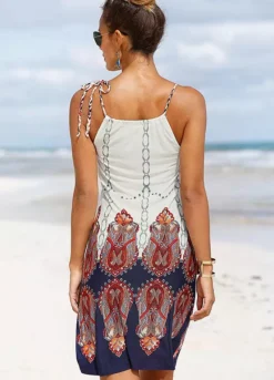 Beachtime Sleeveless Dress -Buffalo Fashion Shop Beachtime Sleeveless Dress52222412FRSP W01