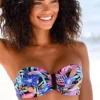 Bench ’Pitch’ Multi Print Underwired Bandeau Bikini Top -Buffalo Fashion Shop Bench Pitch Multi Print Underwired Bandeau Bikini Top86620068FRSP