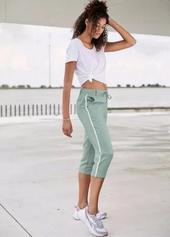 Bench Side Stripe Capri Pants 9 Bench Side Stripe Capri Pants -Buffalo Fashion Shop Bench Side Stripe Capri Pants18135500FRSP W01