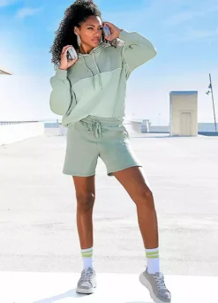 Bench Wide Leg Logo Print Shorts -Buffalo Fashion Shop Bench Wide Leg Logo Print Shorts99136556FRSP W01