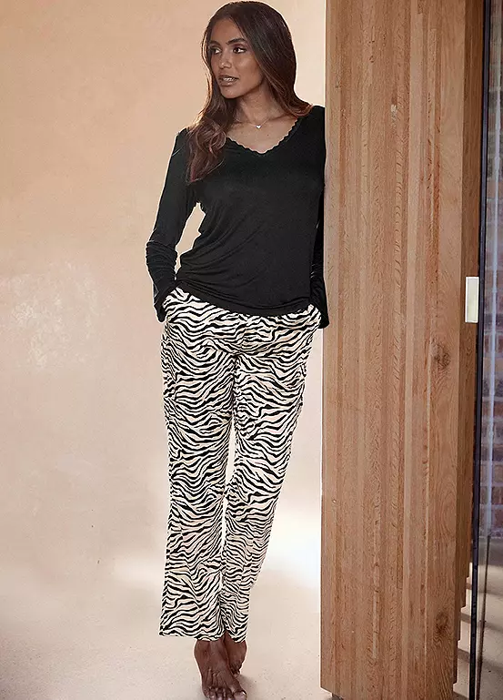 Buffalo Animal Print Pyjama Trousers 7 Buffalo Animal Print Pyjama Trousers - Image 5