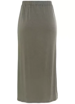 Buffalo Button Trim Midi Skirt -Buffalo Fashion Shop Buffalo Button Trim Midi Skirt93627562FRSC W01