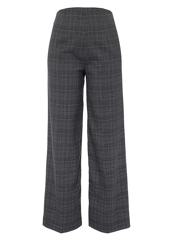 Buffalo Check Wide Leg Trousers 4 Buffalo Check Wide Leg Trousers - Image 2