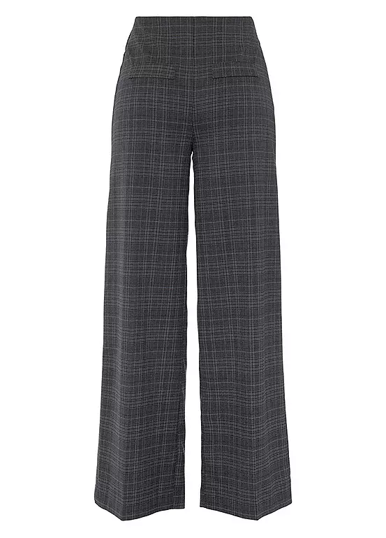 Buffalo Check Wide Leg Trousers 6 Buffalo Check Wide Leg Trousers - Image 4
