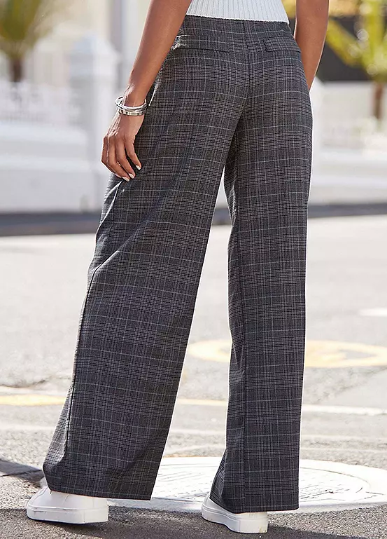 Buffalo Check Wide Leg Trousers 5 Buffalo Check Wide Leg Trousers - Image 3