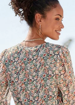 Buffalo Chiffon Floral Print Blouse -Buffalo Fashion Shop Buffalo Chiffon Floral Print Blouse65912336FRSP W03