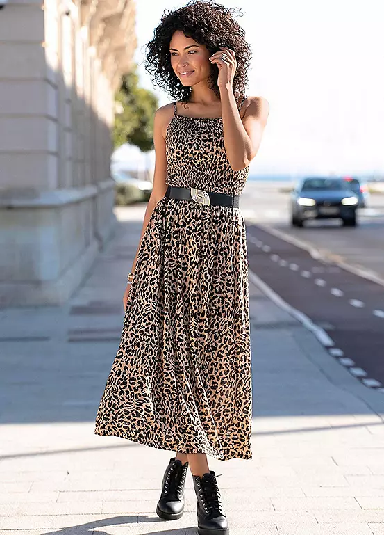 Buffalo Leopard Print Midi Dress 3 Buffalo Leopard Print Midi Dress