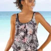 Buffalo Oversized Tropical Print Tankini Set