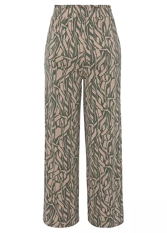 Buffalo Printed Wide Leg Jersey Trousers 7 Buffalo Printed Wide Leg Jersey Trousers - Image 5
