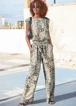Buffalo Snake Print Palazzo Pants -Buffalo Fashion Shop Buffalo Snake Print Palazzo Pants38422765FRSP W02