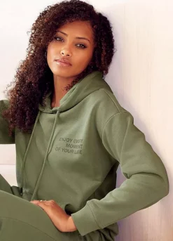 Buffalo Statement Print Hoodie -Buffalo Fashion Shop Buffalo Statement Print Hoodie16586964FRSP W03