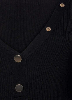 Buffalo V-Neck Knitted Party Dress -Buffalo Fashion Shop Buffalo V Neck Knitted Party Dress21024405FRSC W02