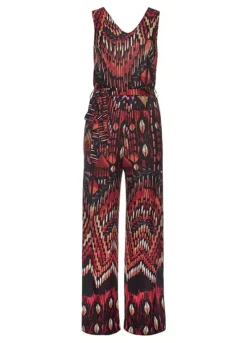 Buffalo V-Neck Patterned Jumpsuit -Buffalo Fashion Shop Buffalo V Neck Patterned Jumpsuit43948266FRSC