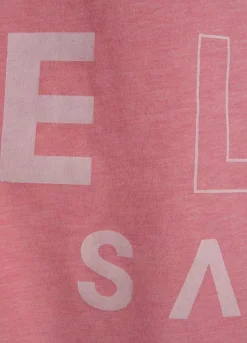 Elbsand Short Sleeve Logo Print T-Shirt -Buffalo Fashion Shop Elbsand Short Sleeve Logo Print T Shirt29141723FRSC W02