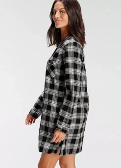 H.I.S Check Nightgown -Buffalo Fashion Shop H.I.S Check Nightgown98358505FRSP W02