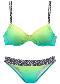 Buffalo Fashion Shop -Buffalo Fashion Shop KangaROOS Batik Print with Leopard Accent Underwired Bikini252213FRSC