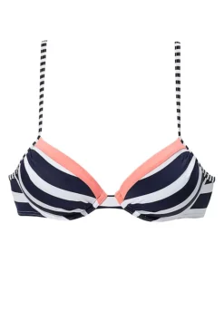 KangaROOS Block Stripe Push-Up Bikini Top -Buffalo Fashion Shop KangaROOS Block Stripe Push Up Bikini Top545288FRSC