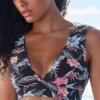KangaROOS Floral Print V-Neck Bikini Top -Buffalo Fashion Shop KangaROOS Floral Print V Neck Bikini Top38389064FRSP