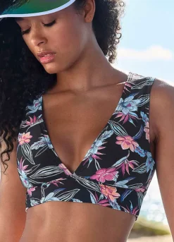 KangaROOS Floral Print V-Neck Bikini Top