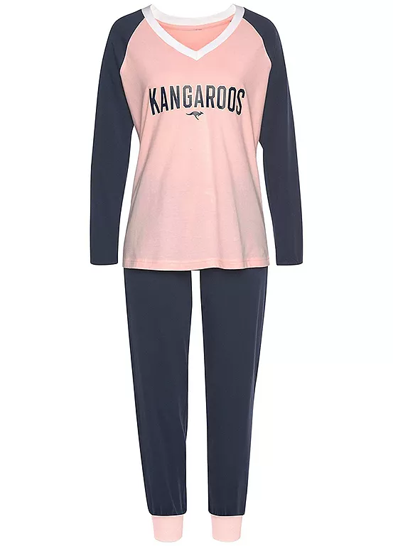KangaROOS Logo Print Long Pyjamas 4 KangaROOS Logo Print Long Pyjamas - Image 2