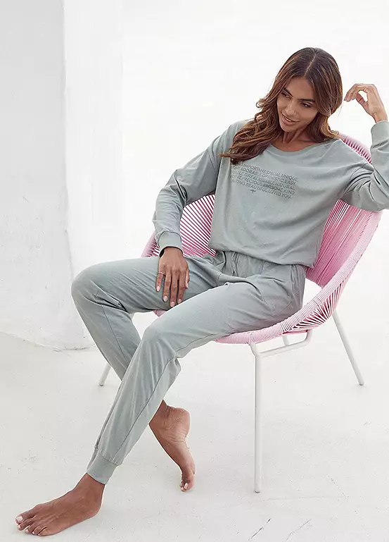 KangaROOS Slogan Print Pyjamas 5 KangaROOS Slogan Print Pyjamas - Image 3