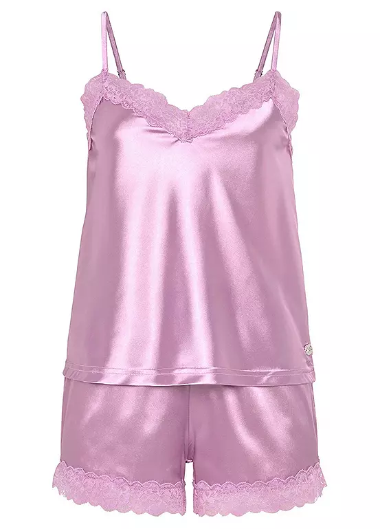 Lace Trim V-Neck Shorty Pyjama Set 4 Lace Trim V-Neck Shorty Pyjama Set - Image 2
