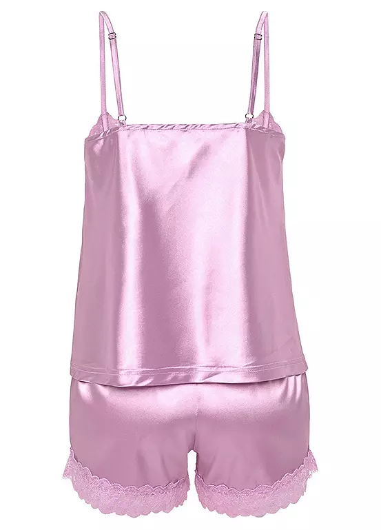 Lace Trim V-Neck Shorty Pyjama Set 6 Lace Trim V-Neck Shorty Pyjama Set - Image 4