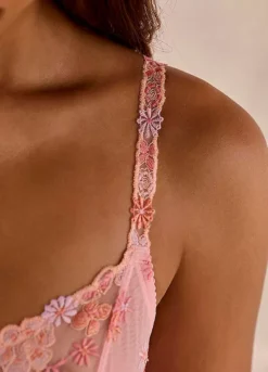 Nuance Underwired Embroidered Floral Bra -Buffalo Fashion Shop Nuance Underwired Embroidered Floral Bra62669003FRSP W01