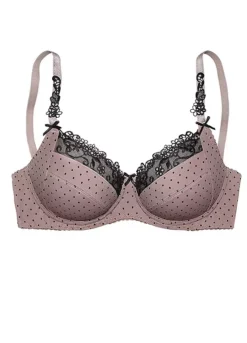 Nuance Underwired Embroidered Trim Bra -Buffalo Fashion Shop Nuance Underwired Embroidered Trim Bra399850FRSC