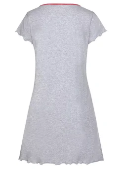 Peanuts Snoopy Print Nightshirt -Buffalo Fashion Shop Peanuts Snoopy Print Nightshirt89480968FRSC W01