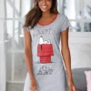 Peanuts Snoopy Print Nightshirt 2 Peanuts Snoopy Print Nightshirt -Buffalo Fashion Shop Peanuts Snoopy Print Nightshirt89480968FRSP