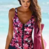 Petite Fleur Floral Print Swimsuit 2 Petite Fleur Floral Print Swimsuit -Buffalo Fashion Shop Petite Fleur Floral Print Swimsuit63539132FRSP