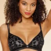Petite Fleur Gold Heart Print Bralette -Buffalo Fashion Shop Petite Fleur Gold Heart Print Bralette74890150FRSP