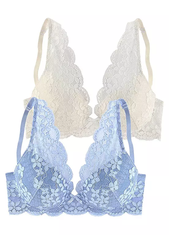 Petite Fleur Pack Of 2 Lace Push-Up Bras 3 Petite Fleur Pack Of 2 Lace Push-Up Bras