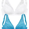 Petite Fleur Pack Of 2 Non-Underwired Bralettes -Buffalo Fashion Shop Petite Fleur Pack of 2 Non Underwired Bralettes25562921FRSP