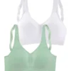 Petite Fleur Pack Of 2 Non Wired Bralettes -Buffalo Fashion Shop Petite Fleur Pack of 2 Non Wired Bralettes25620227FRSC