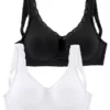 Petite Fleur Pack Of 2 Non-Wired Lace Trim Bras -Buffalo Fashion Shop Petite Fleur Pack of 2 Non Wired Lace Trim Bras618836FRSC