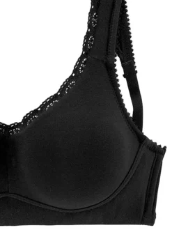 Petite Fleur Pack Of 2 Non-Wired Lace Trim Bras -Buffalo Fashion Shop Petite Fleur Pack of 2 Non Wired Lace Trim Bras618836FRSC W01