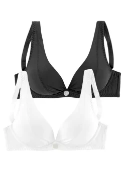 Petite Fleur Pack Of 2 Plunge Bras 9 Petite Fleur Pack Of 2 Plunge Bras -Buffalo Fashion Shop Petite Fleur Pack of 2 Plunge Bras801044FRSC