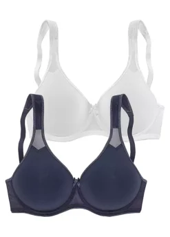 Petite Fleur Pack Of 2 T-Shirt Bras -Buffalo Fashion Shop Petite Fleur Pack of 2 T Shirt Bras28163406FRSC