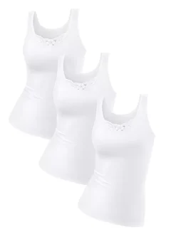 Petite Fleur Pack Of 3 Lace Vests