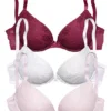 Petite Fleur Pack Of 3 Push-Up Bras -Buffalo Fashion Shop Petite Fleur Pack of 3 Push Up Bras633228FRSC
