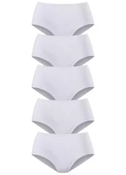 Petite Fleur Pack Of 5 High Waist Briefs -Buffalo Fashion Shop Petite Fleur Pack of 5 High Waist Briefs381851FRSC