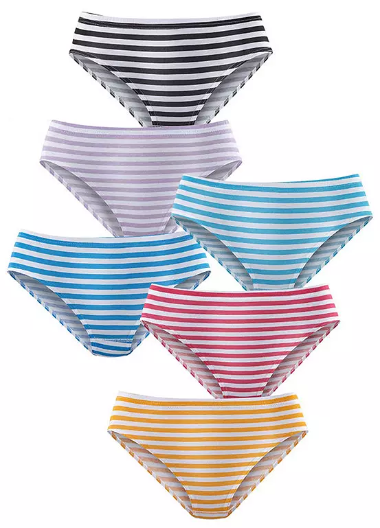 Petite Fleur Pack Of 6 High Leg Briefs 3 Petite Fleur Pack Of 6 High Leg Briefs