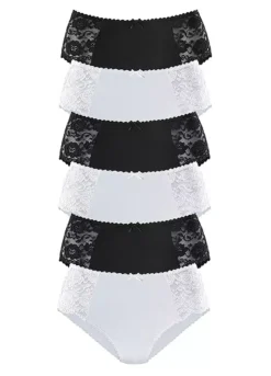 Petite Fleur Pack Of 6 Midi Briefs -Buffalo Fashion Shop Petite Fleur Pack of 6 Midi Briefs392103FRSP