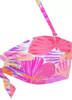 Sunseeker Butterfly Print Bandeau Bikini Top -Buffalo Fashion Shop Sunseeker Butterfly Print Bandeau Bikini Top71803022FRSC W01