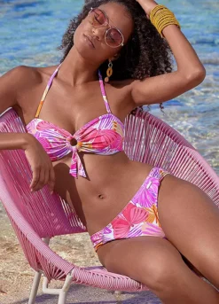 Sunseeker Butterfly Print Bandeau Bikini Top -Buffalo Fashion Shop Sunseeker Butterfly Print Bandeau Bikini Top71803022FRSP W01